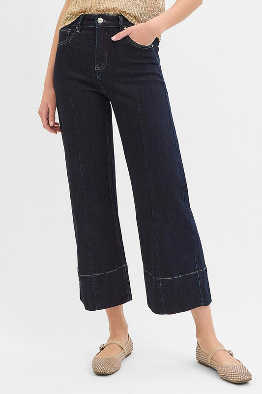 Gwen TC HR Crop Wide Seam Detail Risen Jeans