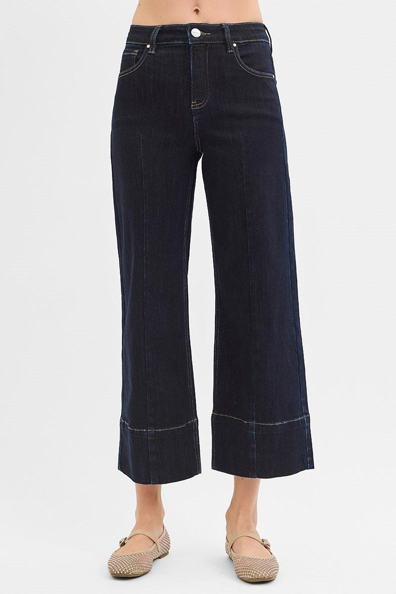 Gwen TC HR Crop Wide Seam Detail Risen Jeans