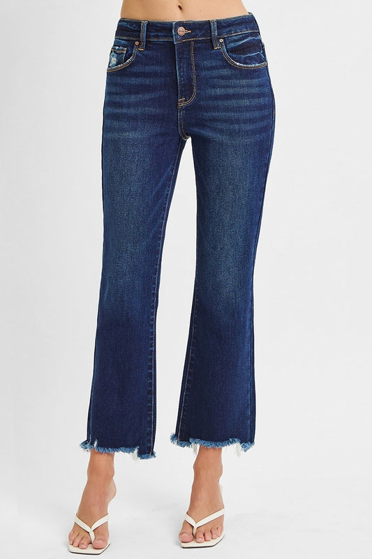 Arianna HR Crop Straight Slim Risen Jeans
