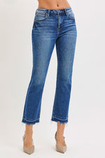 Holly HR Crop Straight Leg Risen Jeans