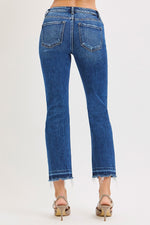 Holly HR Crop Straight Leg Risen Jeans