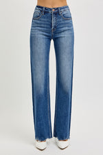 Wilson HR Wide Leg Raw Cut Hem Risen Jeans