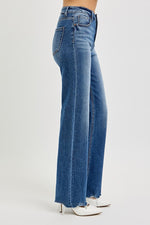 Wilson HR Wide Leg Raw Cut Hem Risen Jeans