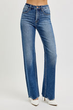 Wilson HR Wide Leg Raw Cut Hem Risen Jeans