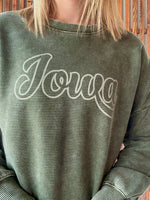 Ribbed Acid Wash Vintage Iowa with Pockets