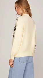 Flower Embellishment Sweater