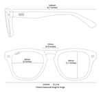 Dash - Unisex Polarized Square Sunglasses: Glossy Black / Brown Lens