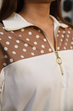 Mia Mocha Mousse Polka Dot Pullover