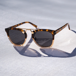 Demi Sunglasses: Crystal Brown Tortoise / Black Lens