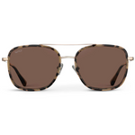 Gia Sunglasses: Beige Tortoise / Brown Lens