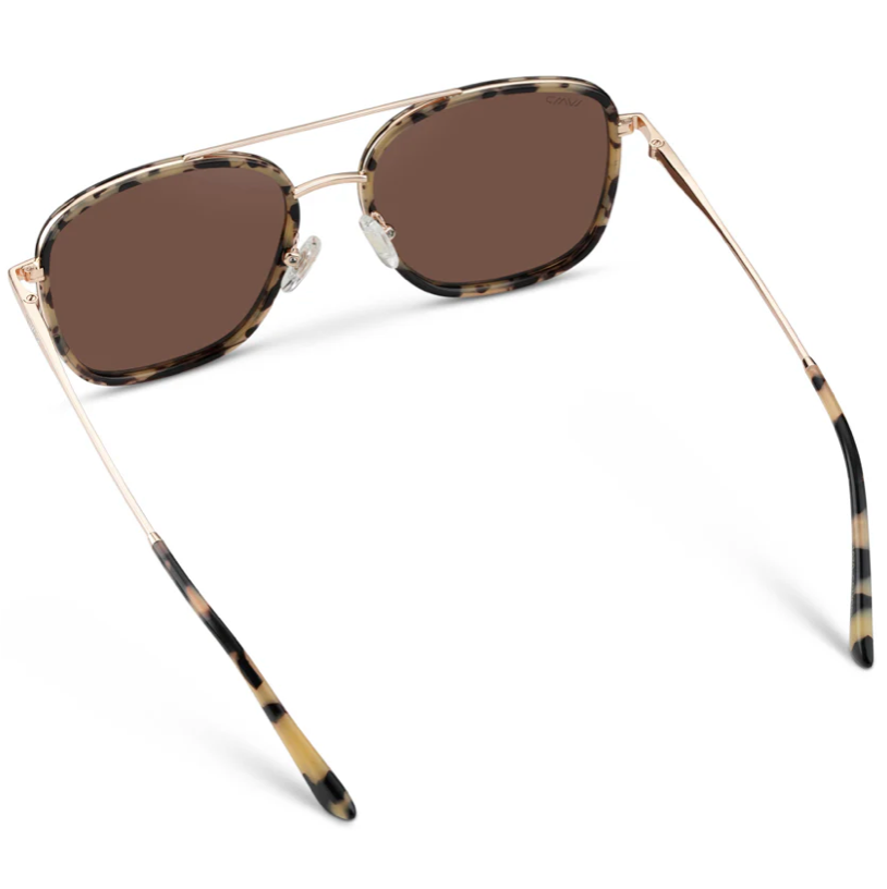 Gia Sunglasses: Beige Tortoise / Brown Lens