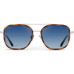 Gia Sunglasses: Brown Tortoise / Gradient Blue Lens