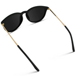 Drew Sunglasses: Black Frame/Black Lens