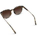 Aubrie Sunglasses: Beige Tortoise Frame/Gradient Brown Lens