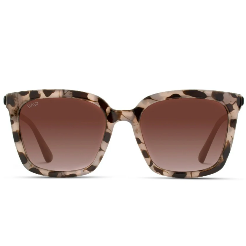 Madison Sunglasses: Blush Pink Tortoise / Gradient Brown Lens