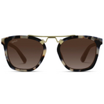 Demi Sunglasses: Beige Tortoise / Brown Gradient Lens