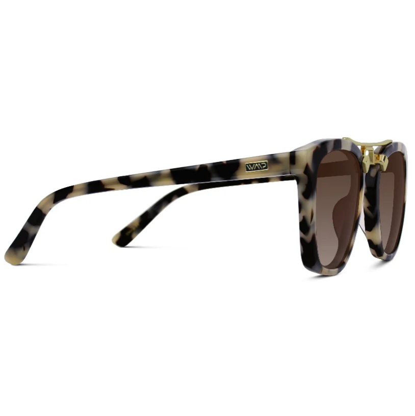 Demi Sunglasses: Beige Tortoise / Brown Gradient Lens