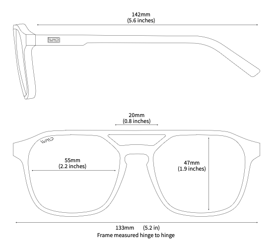 Hunter - Polarized Rectangular Sunglasses: Black / Triple Black Lens