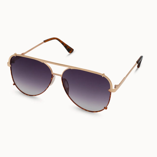 Shay - Polarized Aviator Sunglasses: Cheetah