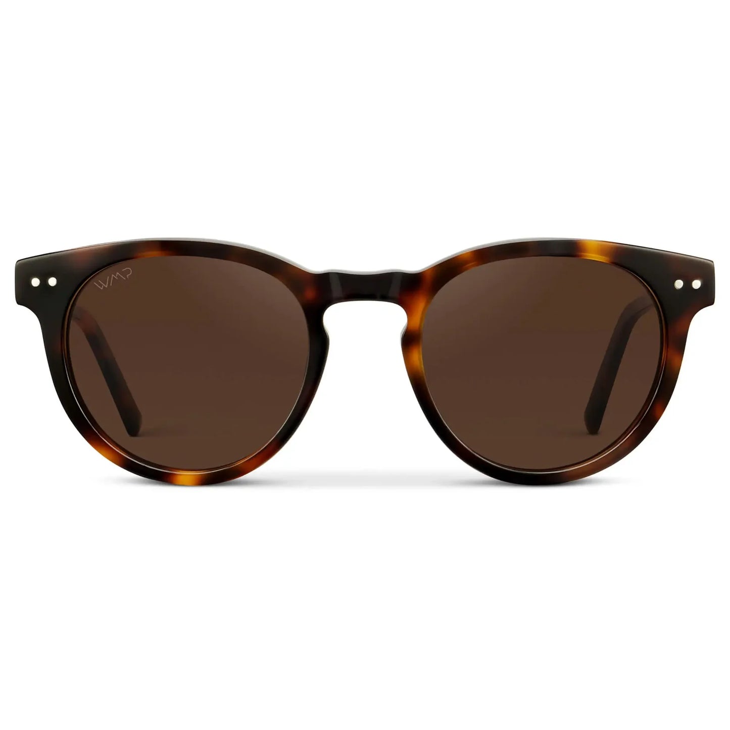 Tate - Round Polarized Sunglasses: Brown Tortoise / Dark Brown Lens