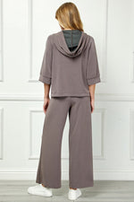 Wide-leg Pants With Drawstring Waist - Mocha