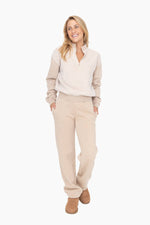 Vintage Fleece Half Zip Pullover - Taupe
