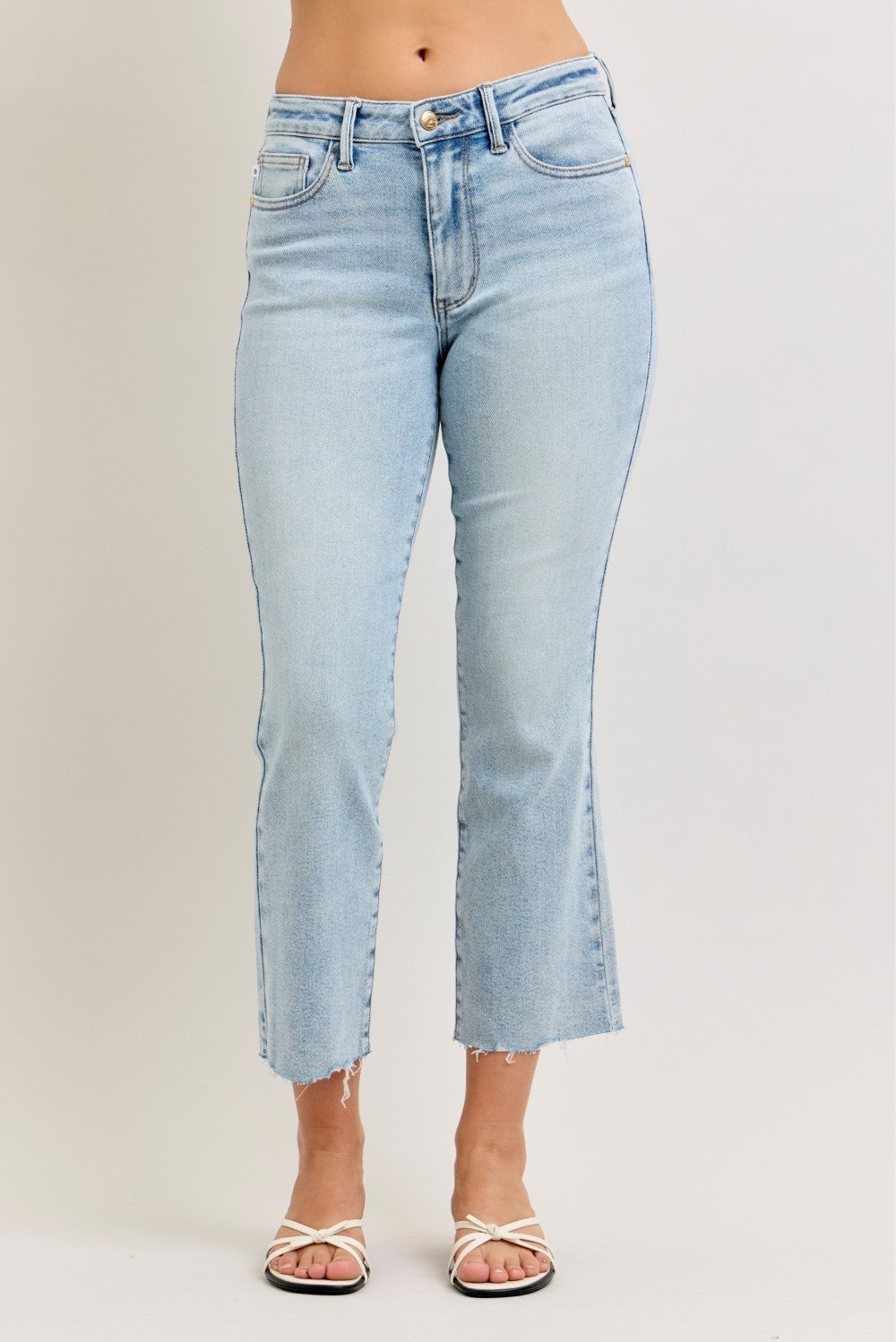 Hadley MR Raw Hem Kick Flare Judy Blue Jeans