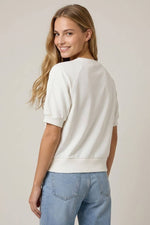 USA Embroidered Short Sleeve Sweatshirt