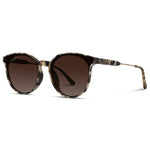 Aubrie Sunglasses: Beige Tortoise Frame/Gradient Brown Lens