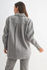 Terrainmix Corduroy & Fleece Shacket - Fog