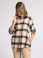 Barry Shirt - Sand Black Plaid