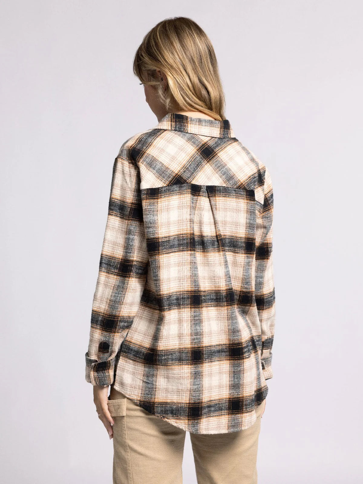 Barry Shirt - Sand Black Plaid