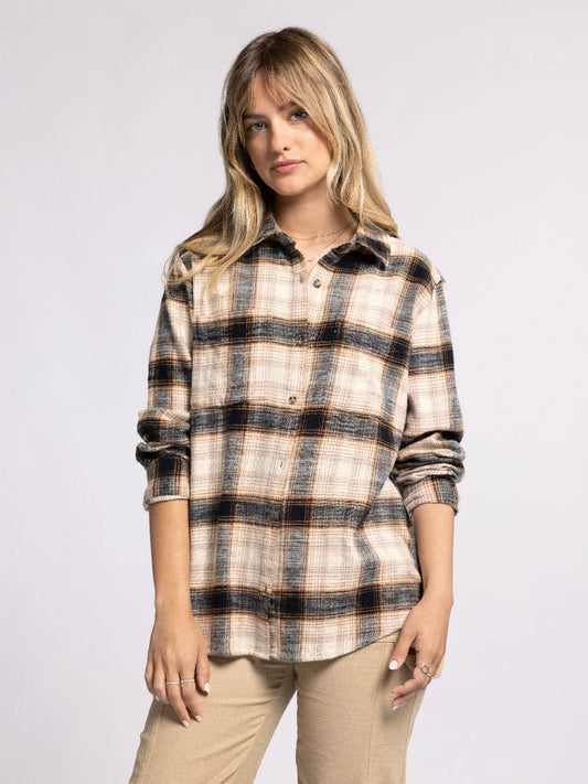 Barry Shirt - Sand Black Plaid