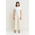 Sandwisp High Wide Crop Raw Hem Mica Jeans