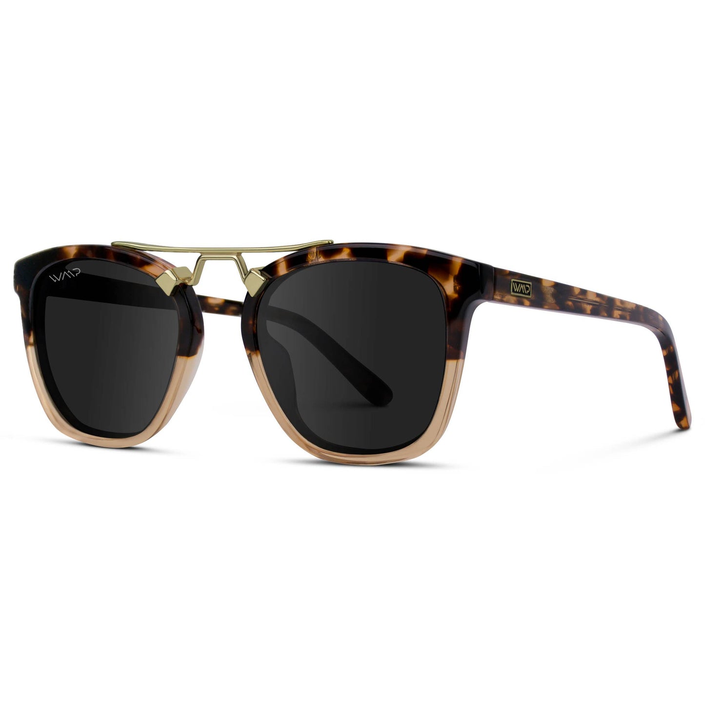 Demi Sunglasses: Crystal Brown Tortoise / Black Lens