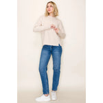 Mock Neck Solid Heavy Sweater - Oatmeal
