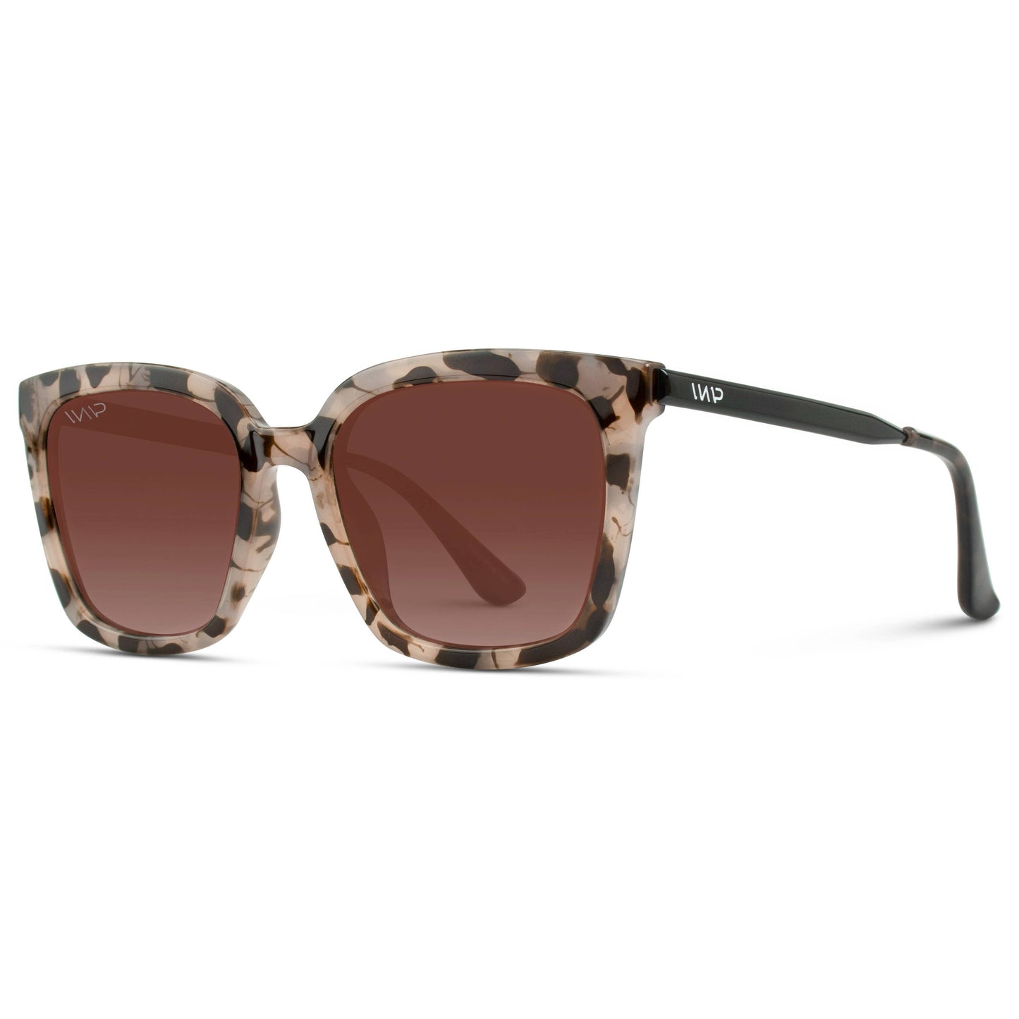 Madison Sunglasses: Blush Pink Tortoise / Gradient Brown Lens