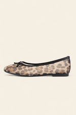 Mesh Leopard Printed Flat Shoes