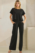 Cloudflex High Rise Wide-Leg Pants - Black