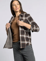 Cassian Shirt - Coffee Ivory Plaid