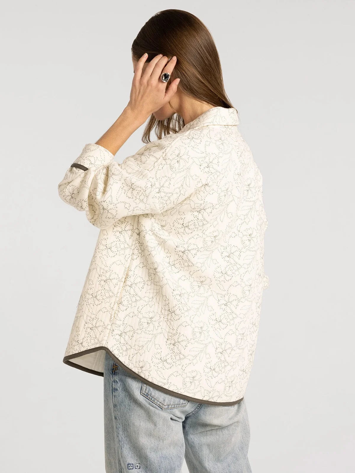 Claremont Jacket: Ivory Floral