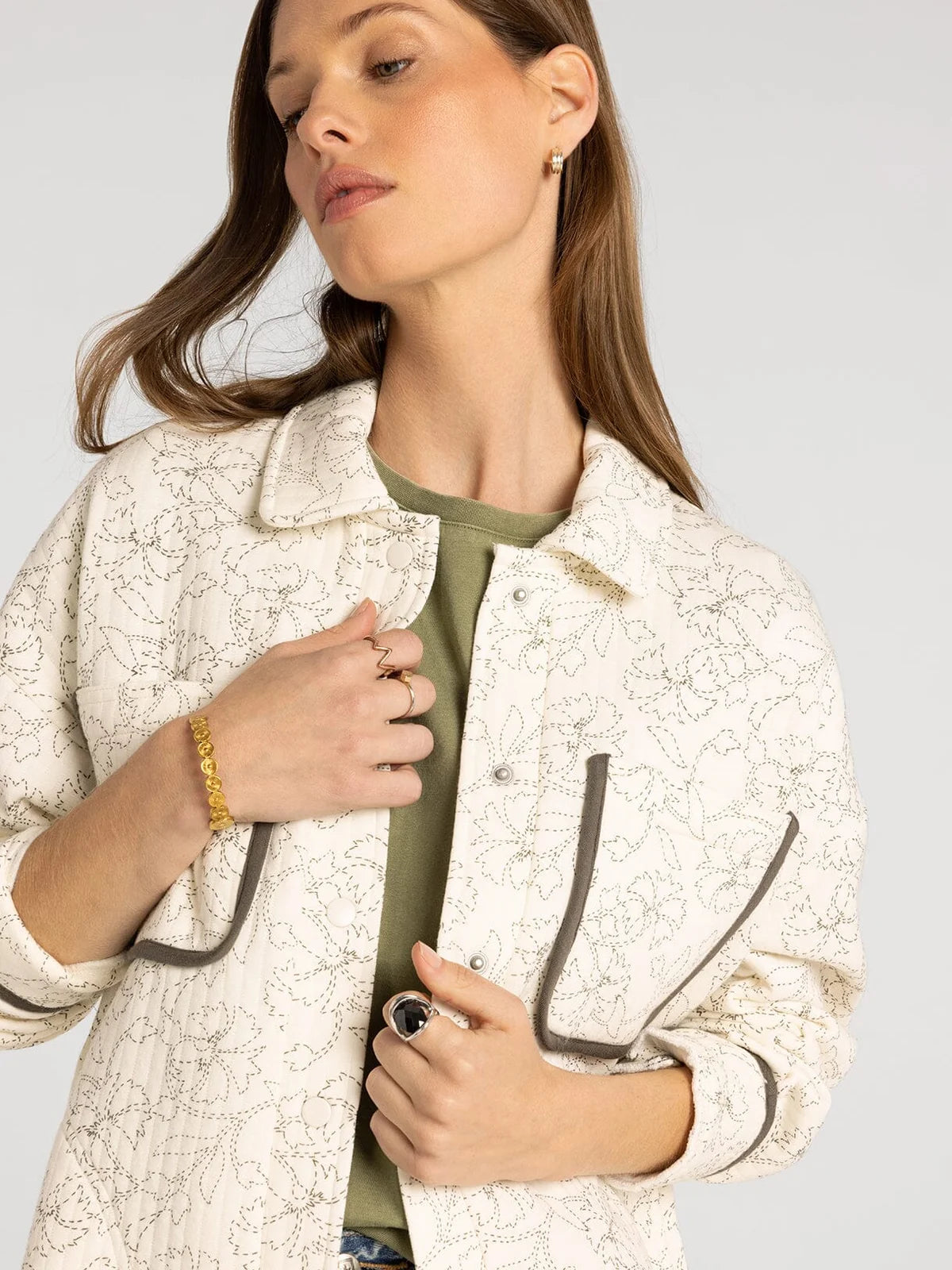 Claremont Jacket: Ivory Floral