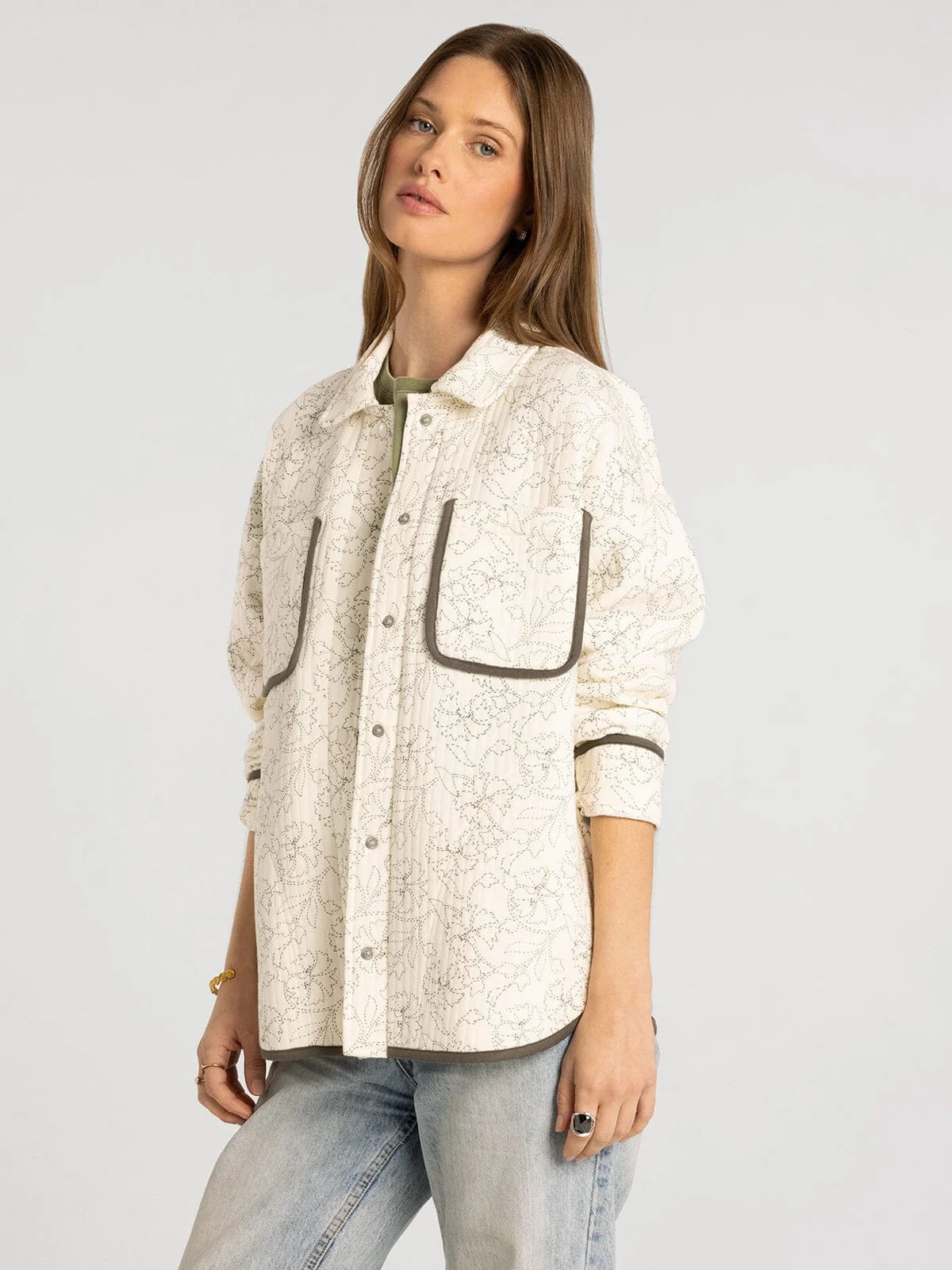 Claremont Jacket: Ivory Floral