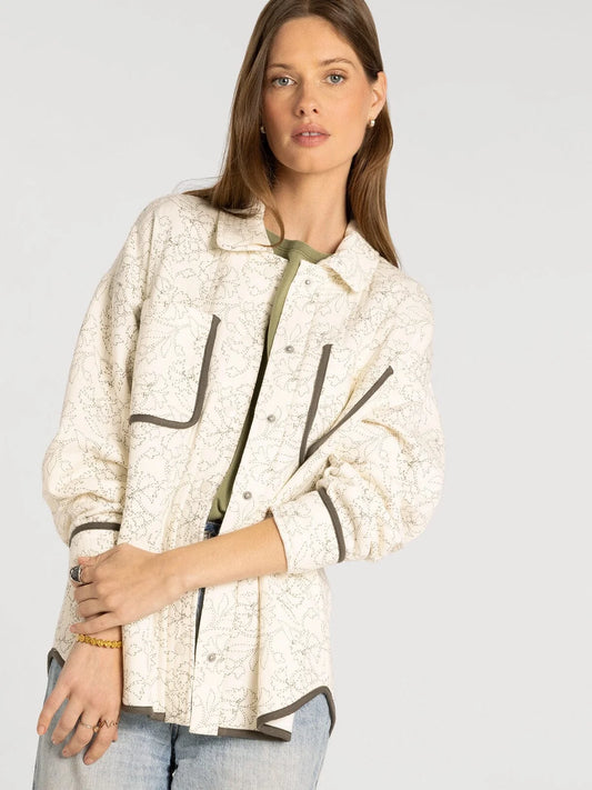 Claremont Jacket: Ivory Floral