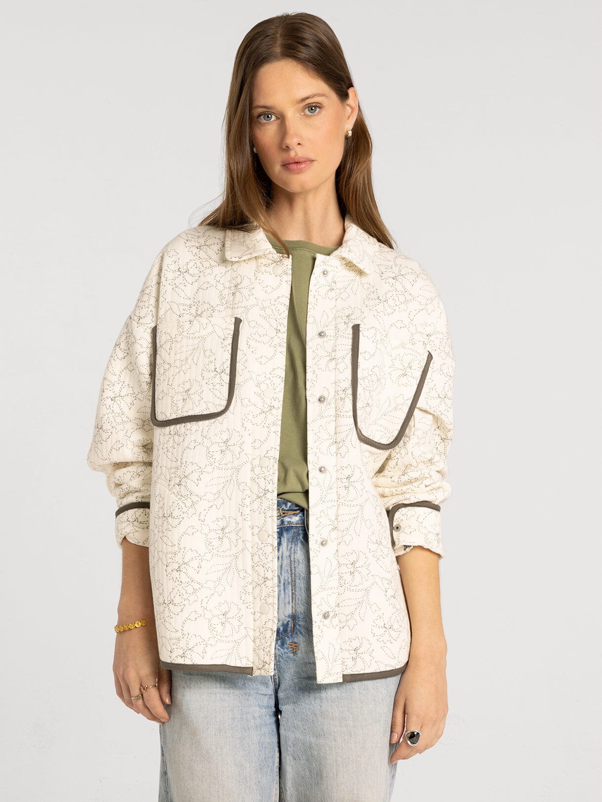 Claremont Jacket: Ivory Floral