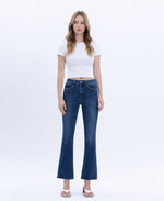 Julia TC HR Raw Hem Kick Flare Vervet Jeans