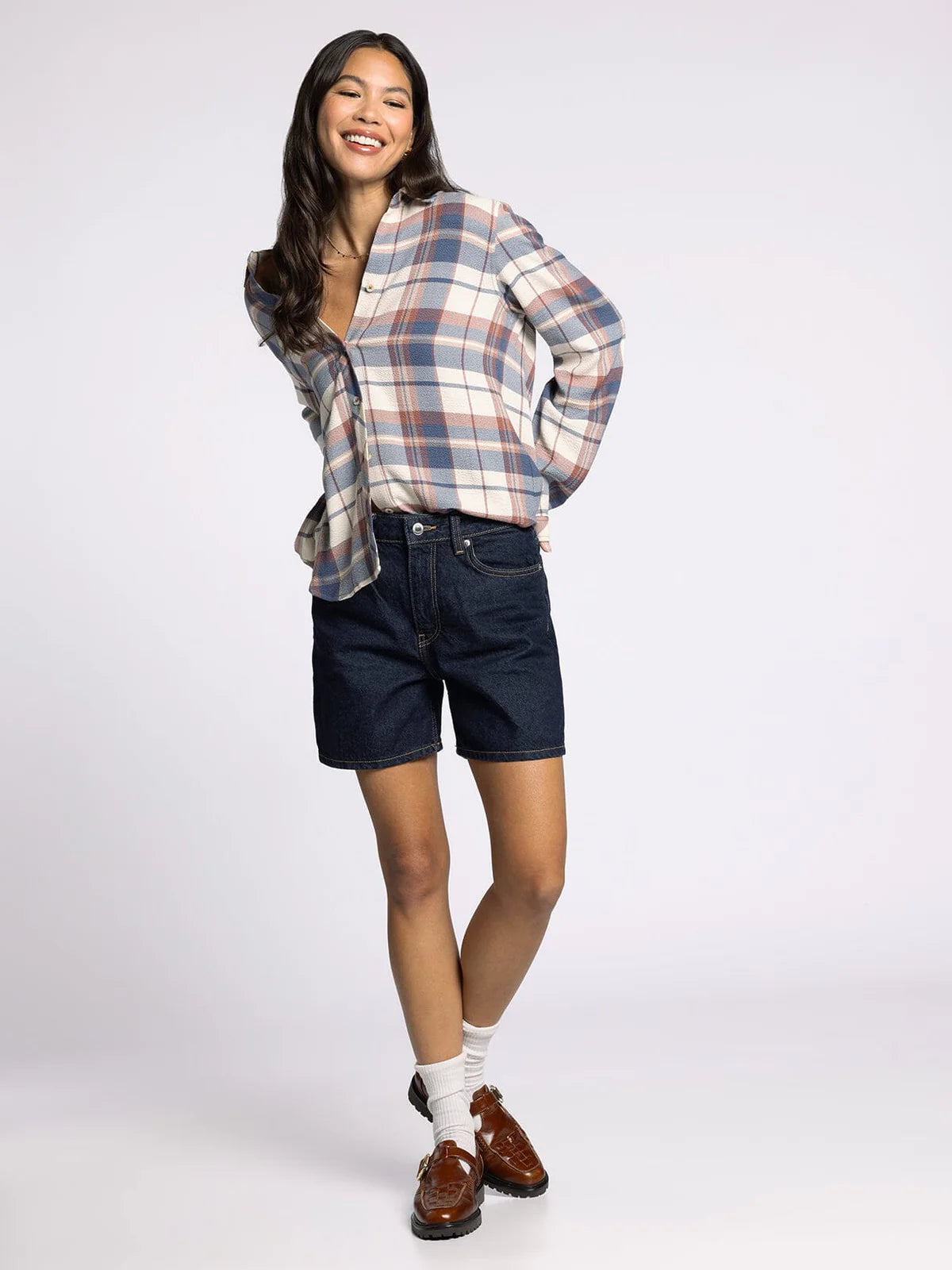 Daphne Shirt - Vintage Indigo Plaid