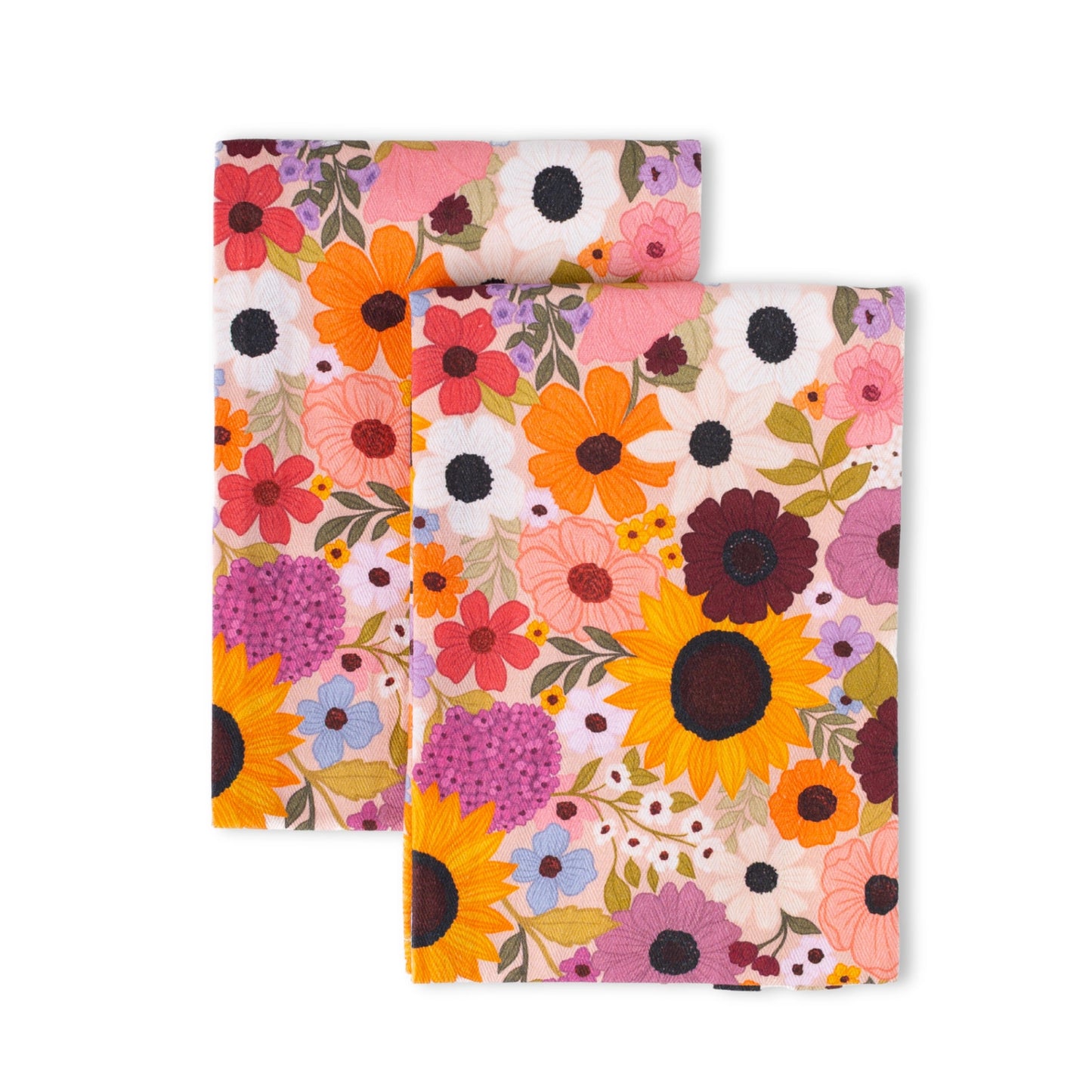 Printed Tea Towels - Pack of 2