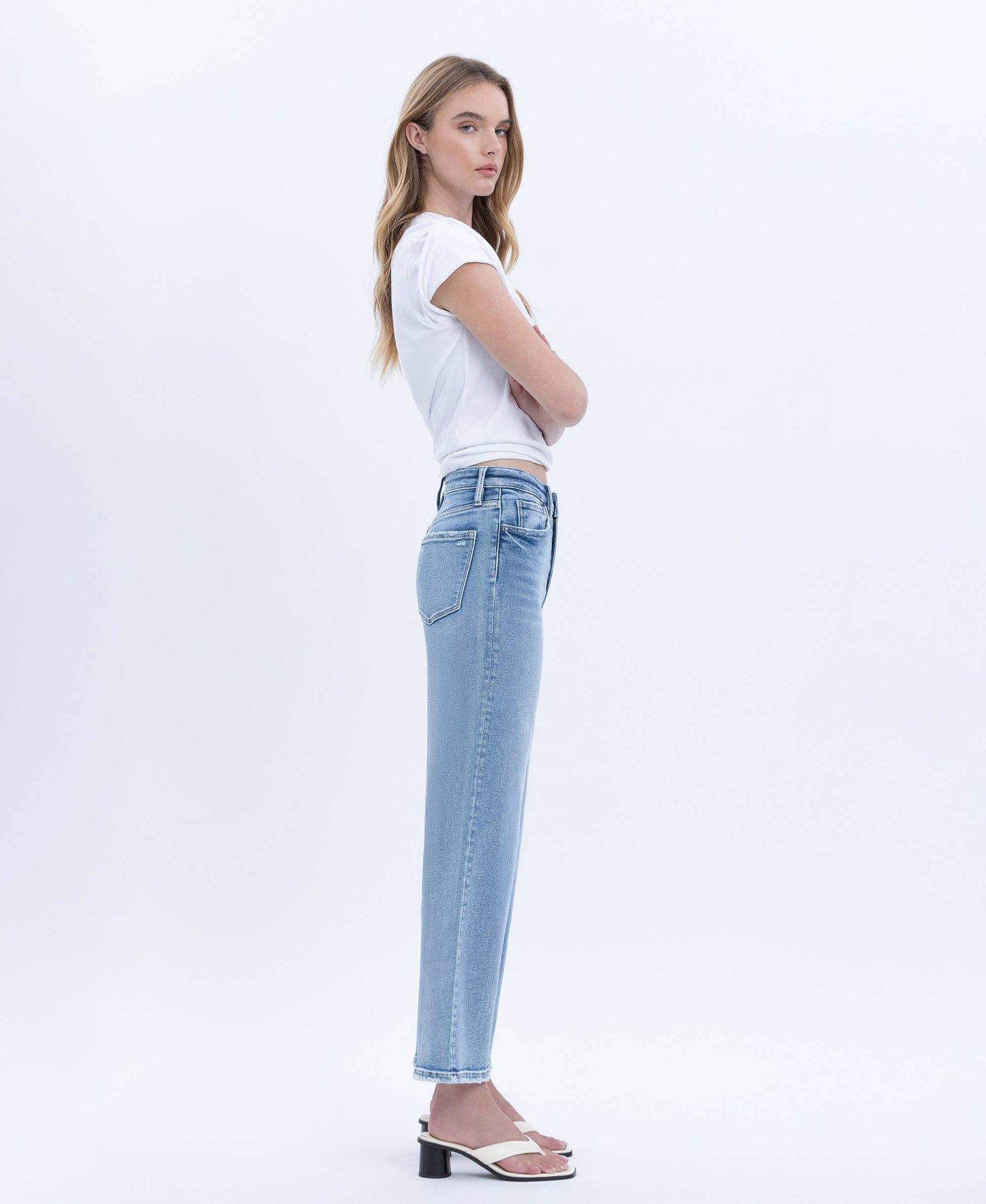 Enhance Super HR Ankle Slim Wide Vervet Jeans