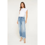 Shea HR Straight Leg Cuffed Hem Mica Jeans
